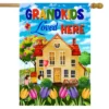 Grandkids Loved Here Spring House Flag Home Tulips 28" X 40" Briarwood Lane