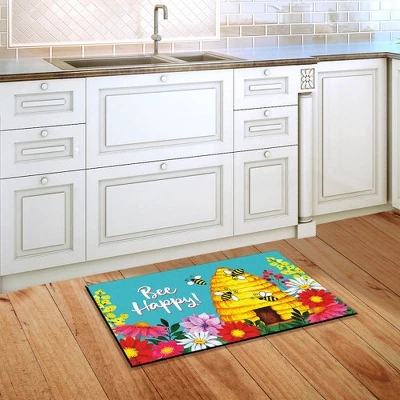 Bee Happy Hive Spring Doormat Beehive Indoor Outdoor 30" X 18" Briarwood Lane 3 Bee Happy Hive Spring Doormat Beehive Indoor Outdoor 30" X 18" Briarwood Lane - Image 3