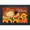 Briarwood Lane Happy Scarecrow Fall Doormat Sunflowers Autumn Indoor / Outdoor 30" X 18"