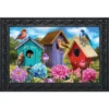 Colorful Birdhouses Spring Doormat Indoor Outdoor 30" X 18" Briarwood Lane