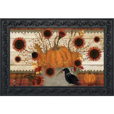 Briarwood Lane Primitive Pumpkins Autumn Doormat Sunflowers Fall Indoor / Outdoor 30" X 18" 1 Briarwood Lane Primitive Pumpkins Autumn Doormat Sunflowers Fall Indoor / Outdoor 30" X 18"