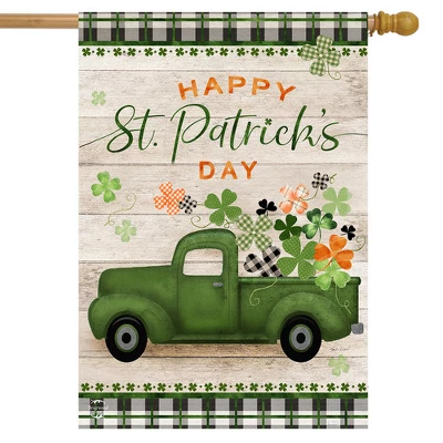 Briarwood Lane St. Pat's Pickup Holiday House Flag 28" X 40" Bria 1 Briarwood Lane St. Pat's Pickup Holiday House Flag 28" X 40" Bria