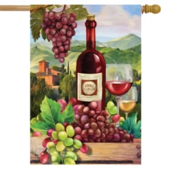 Wine Country Summer House Flag Vineyard Grapes 28" X 40" Briarwood Lane