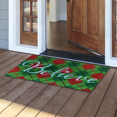 Believe Christmas Coir Doormat 30" X 18" Indoor Outdoor Briarwood Lane 1 Believe Christmas Coir Doormat 30" X 18" Indoor Outdoor Briarwood Lane