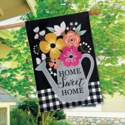 Colorful Watering Can Spring Burlap House Flag Floral 28" X 40" Briarwood Lane -Briarwood Lane Verkoop GUEST fe5043ee bbb9 4c0b b3b5 8370ed37d660